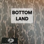 Text 'BOTTOM LAND' on a camouflage background.