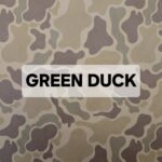 Camouflage background with the text 'GREEN DUCK' in bold.