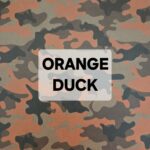 Camouflage pattern with 'ORANGE DUCK' text in the center.